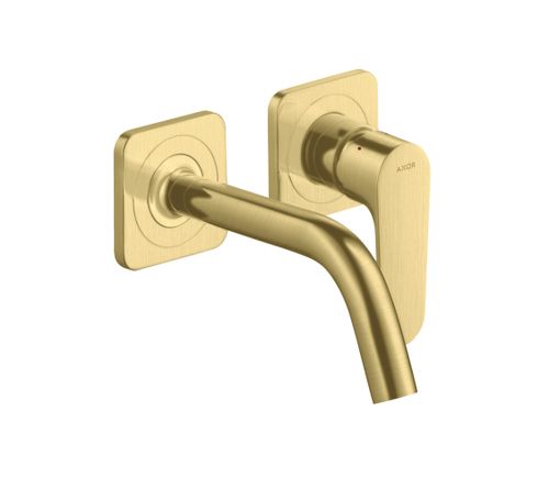 AXOR-HG-AXOR-Citterio-M-Einhebel-Waschtischmischer-Unterputz-fuer-Wandmontage-mit-Auslauf-167-mm-und-Rosetten-Brushed-Brass-34113950 gallery number 1